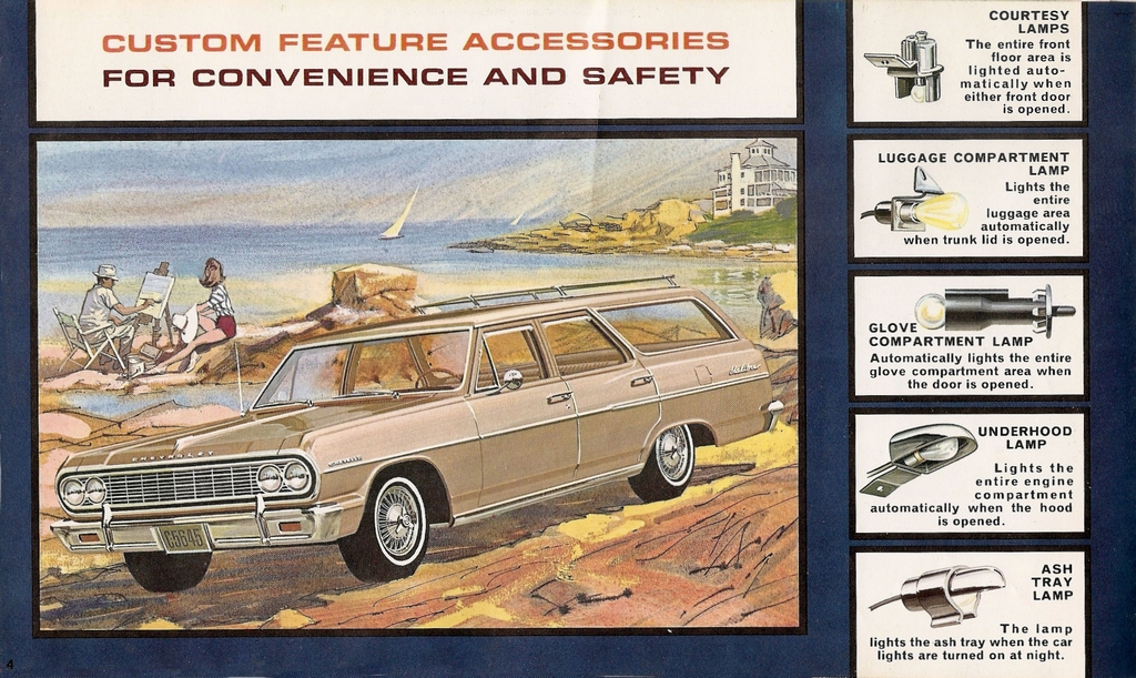 1964 Chev Chevelle Accessories Brochure Page 4
